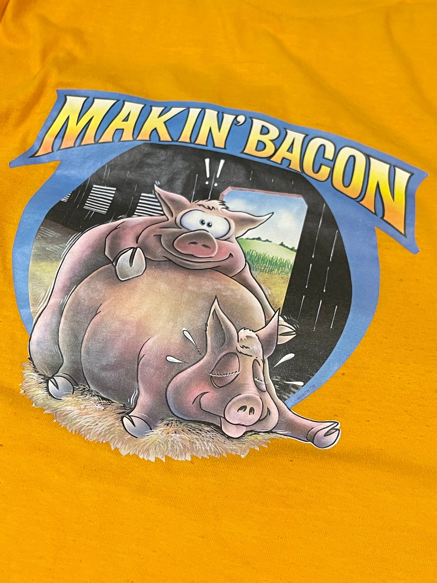 1978 ‘Makin Bacon’ Joke Tee (XL)