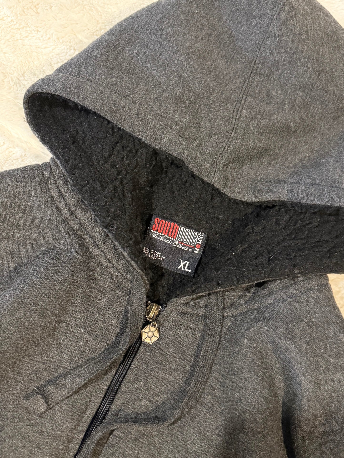 00’s Southpole Fur Zip-Up Hoodie (L)