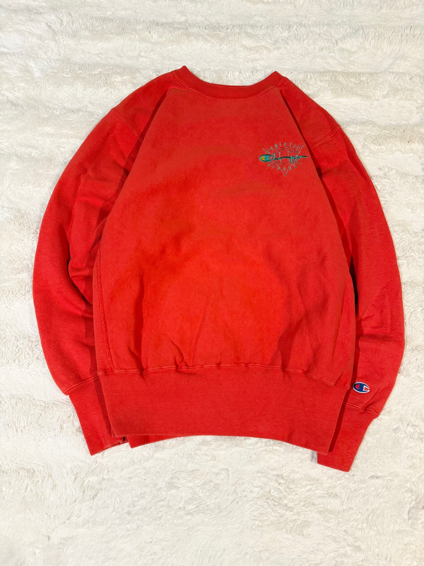 90s Red Champion Reverse Weave Crewneck (L)