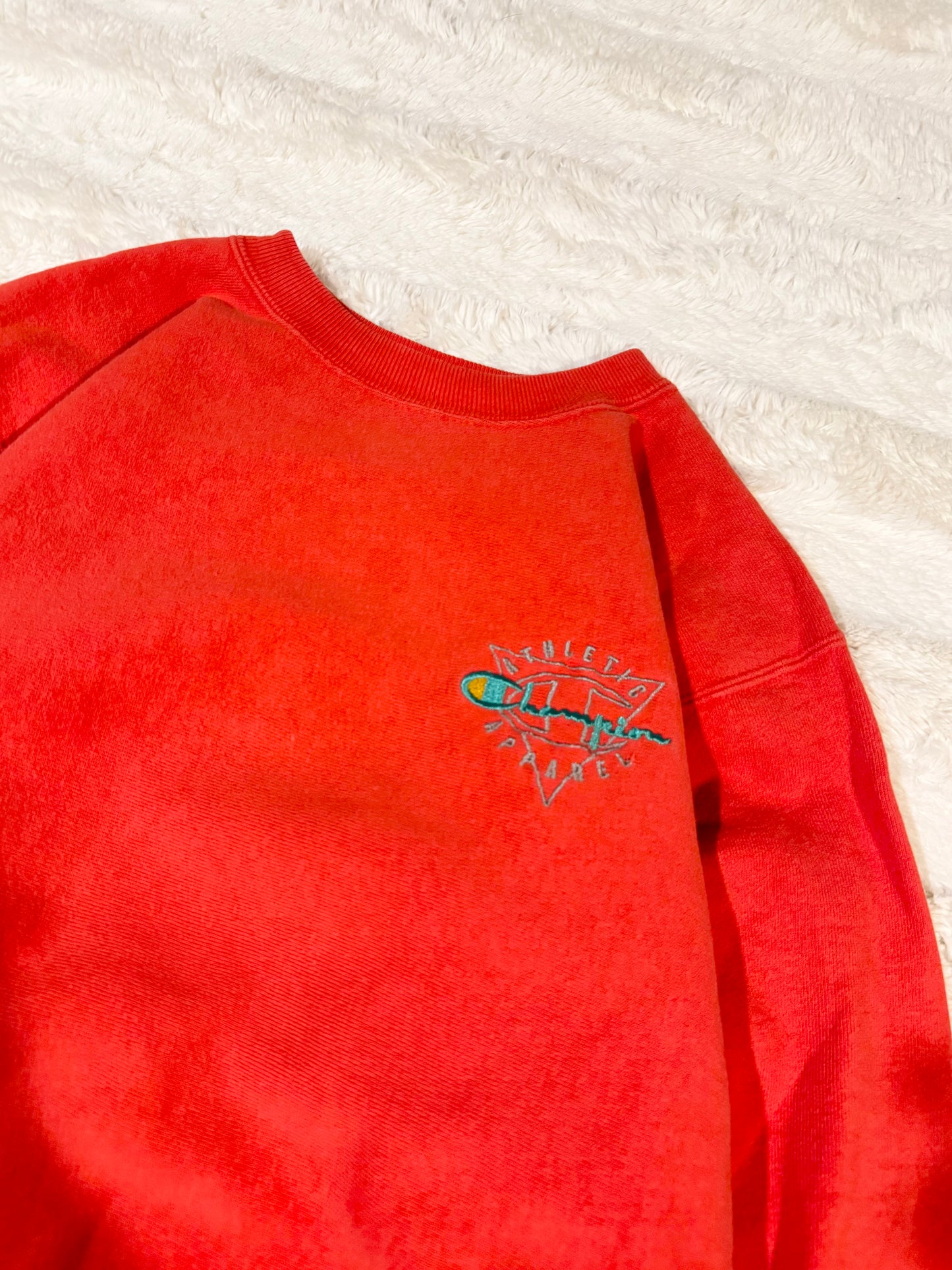 90s Red Champion Reverse Weave Crewneck (L)