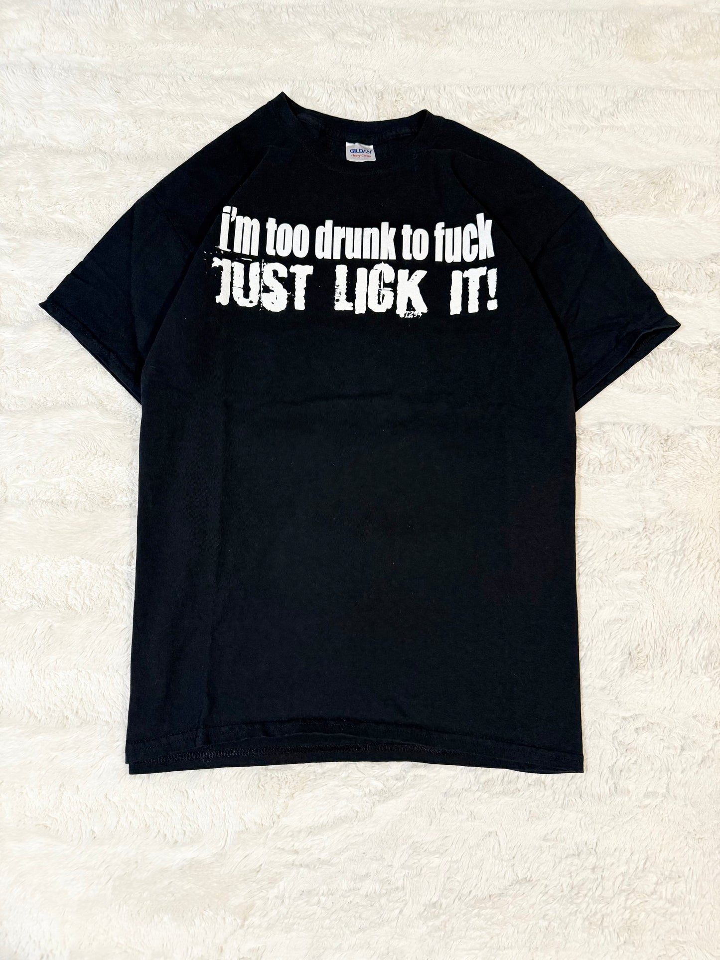 00’s Too Drunk To F*** Joke Tee (L)