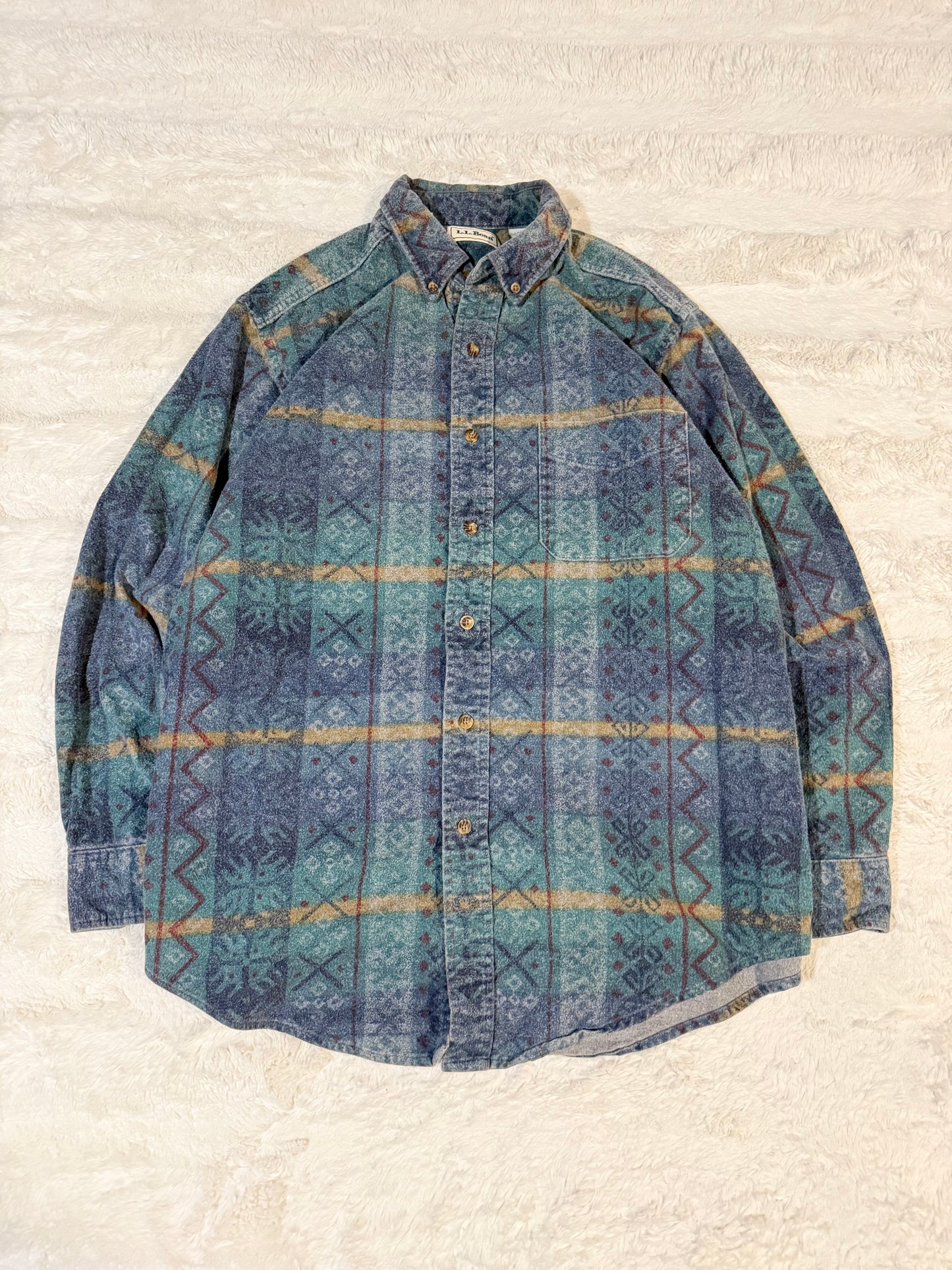 90s LL Bean Aztec Button Up (L)