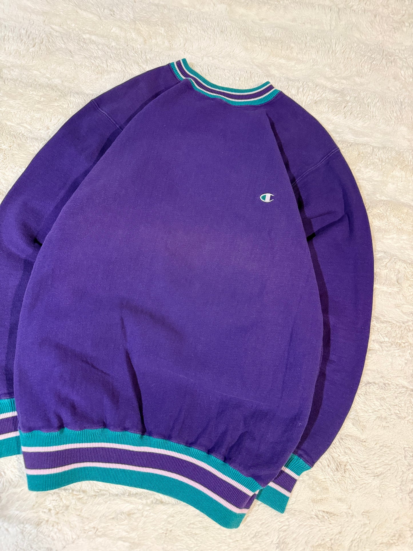 90s Purple Champion Reverse Weave Crewneck (XL)