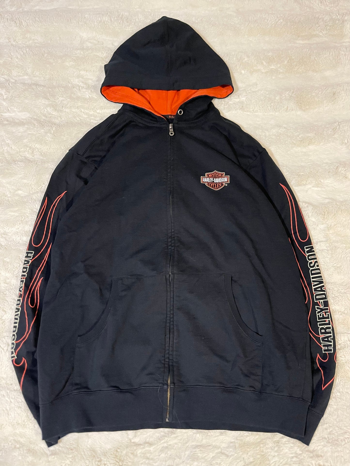 00’s Harley Davidson Zip-Up Hoodie (XL)