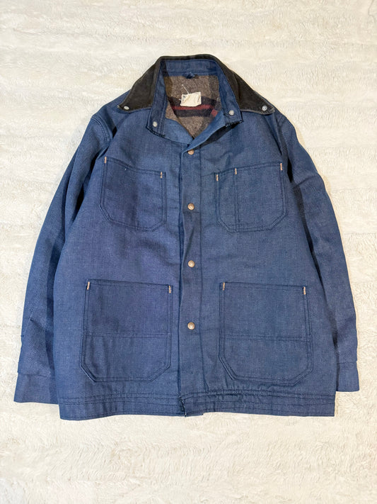 60s Madewell Blanket Lined Denim Chore Coat (XL)