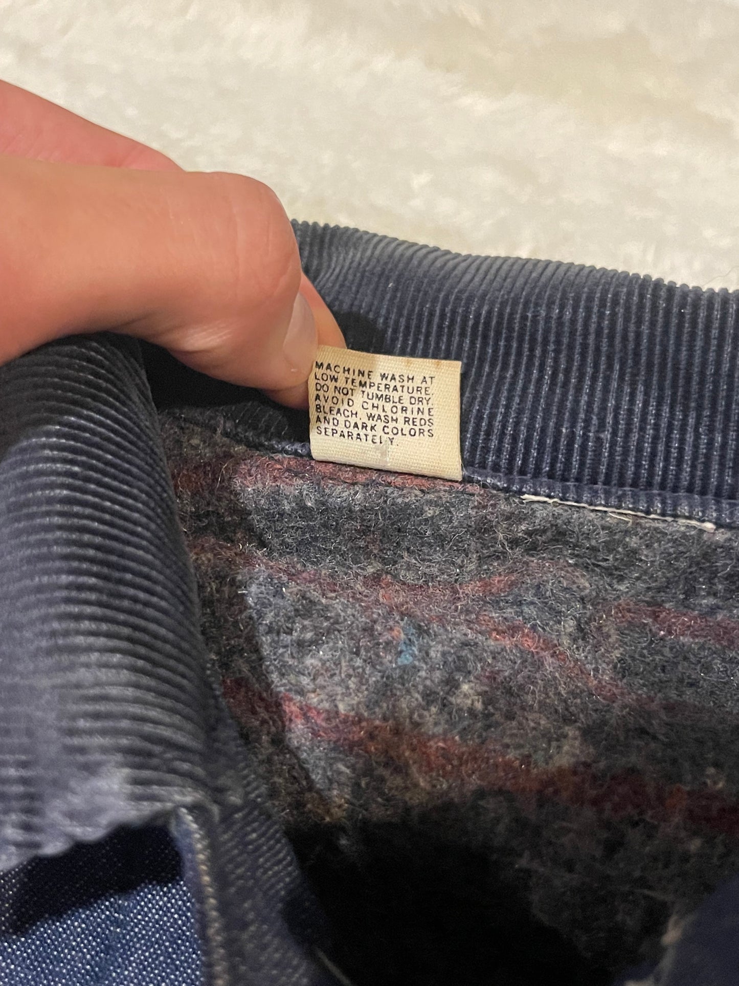 60s Denim Blanket Lined Chore Coat (XL)