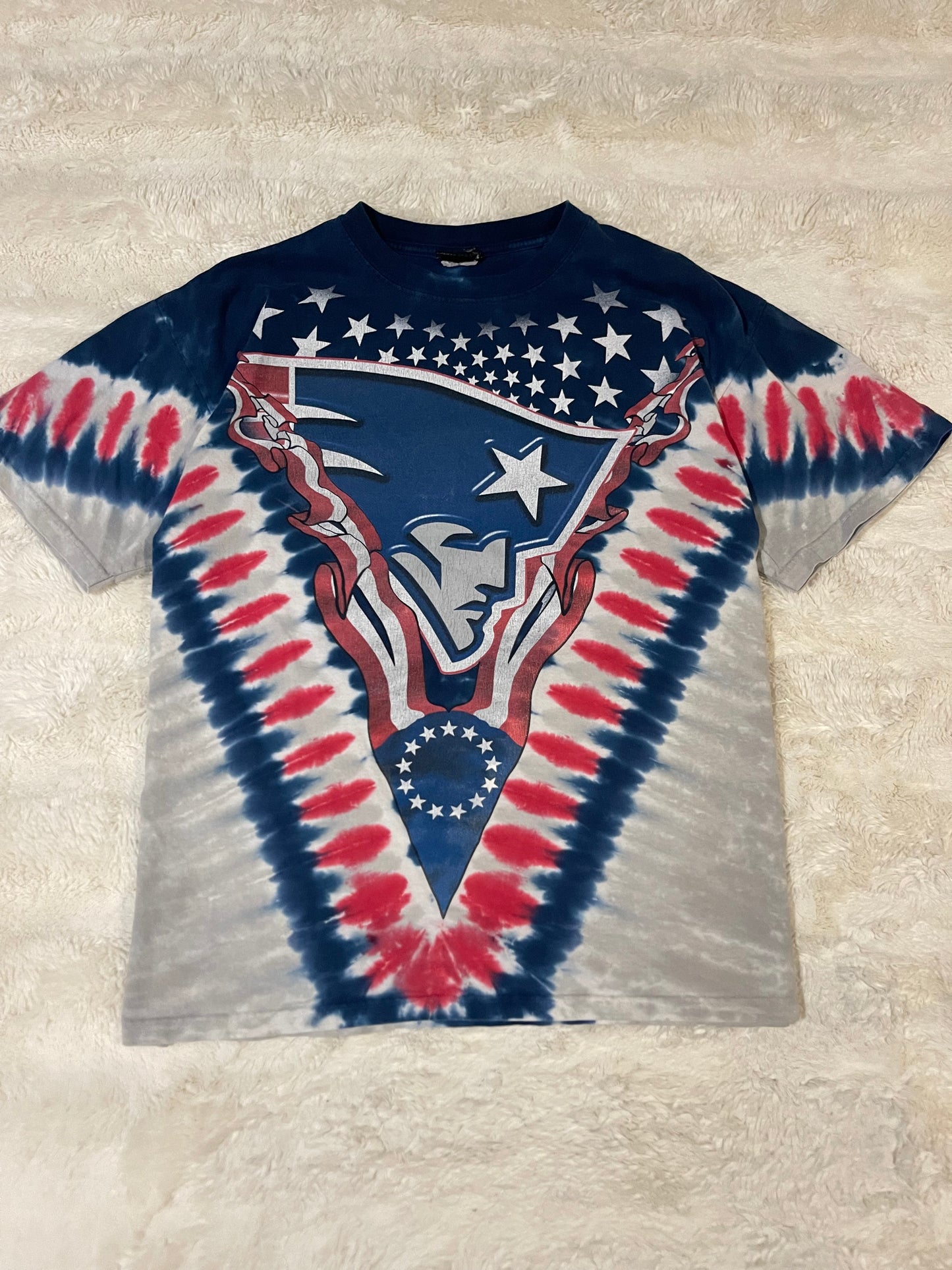 00’s Liquid Blue Patriots Tie Dye Tee (XL)