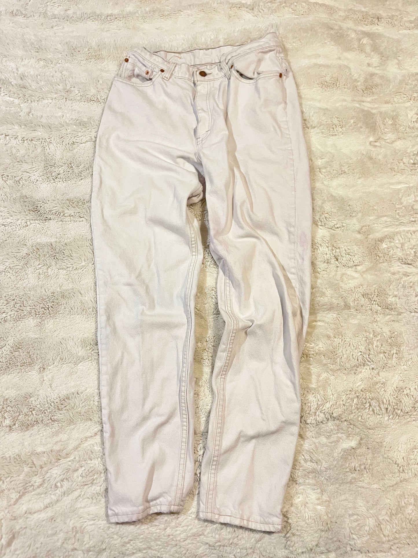 90s Levis 512 Womens White Jeans (13)