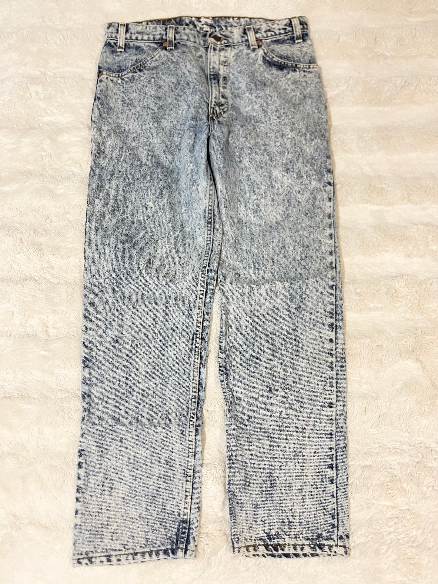 90s Levi’s 506 ‘Orange Tab’ Stonewash Jeans (34x30)