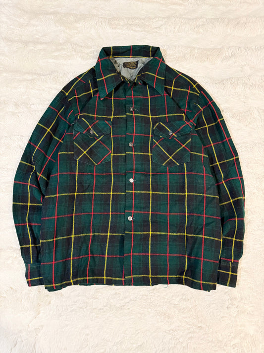 70s Sears Wool Loop Collar Shirt (L)