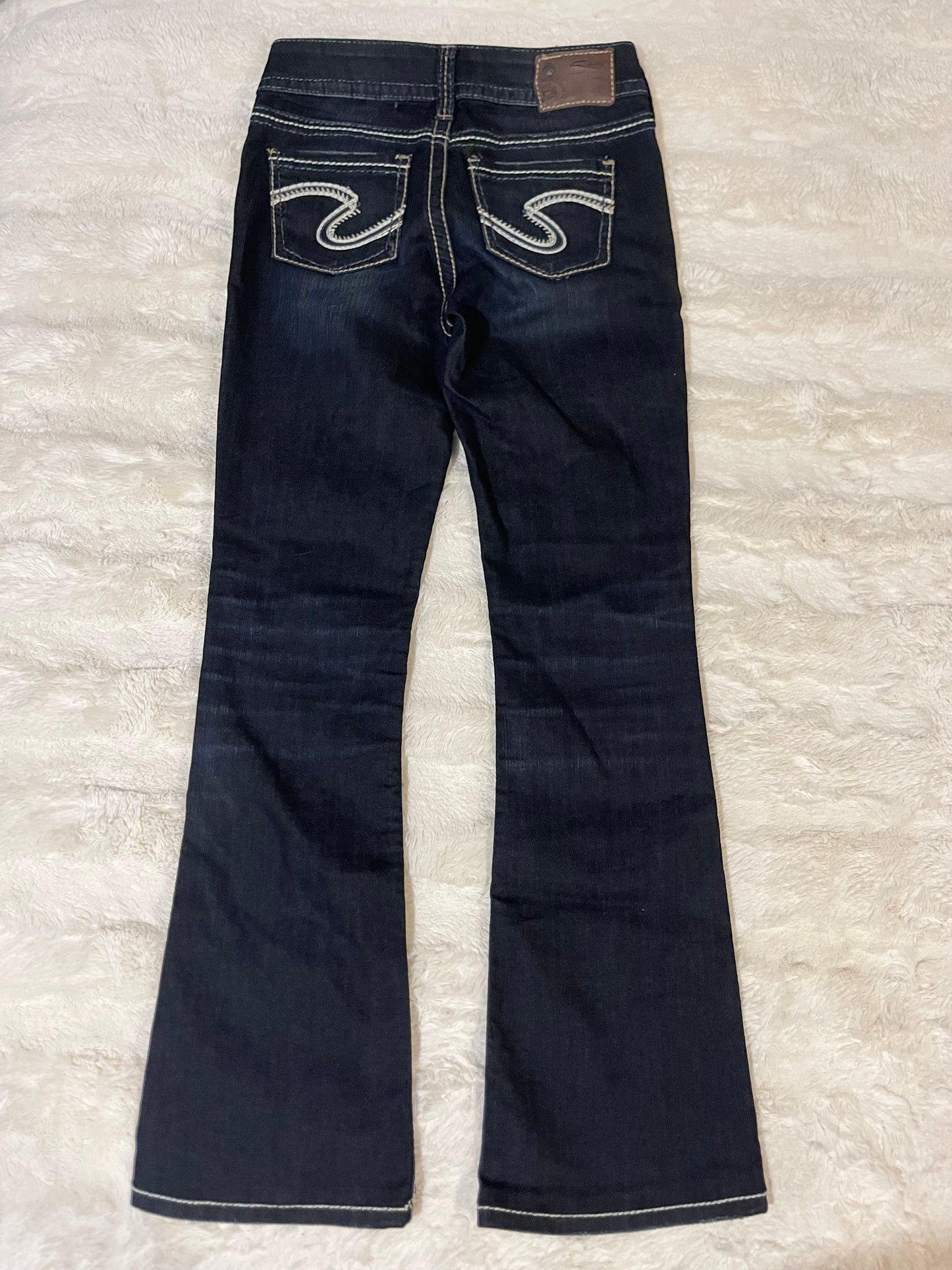 00’s Womens Silver Flared Jeans (26x32)