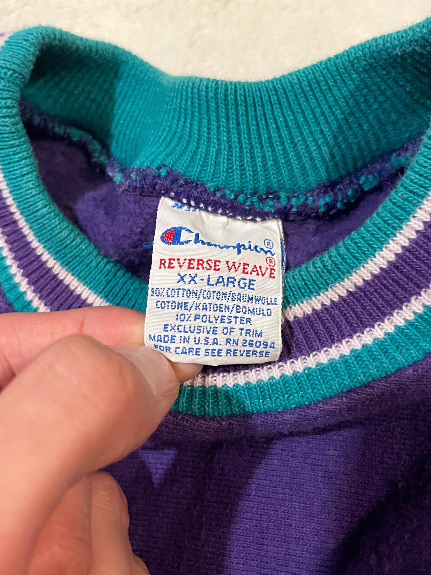 90s Purple Champion Reverse Weave Crewneck (XL)