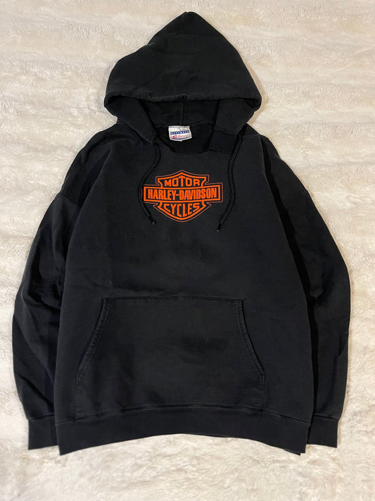 90s Harley Davidson Ripped Hoodie (XL)