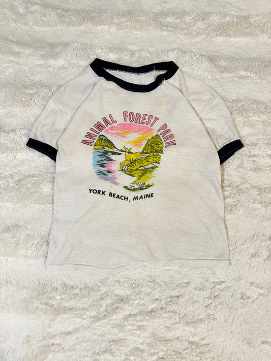 60s Women’s National Forest Park Maine Ringer Tee (XXS)