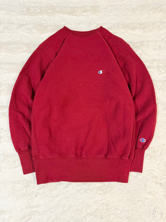 90s Red Champion Reverse Weave Crewneck (XL)