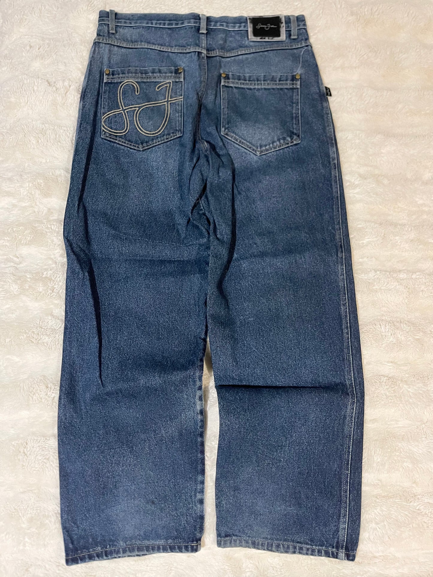 00’s Sean John Baggy Embroidered Jeans (36)