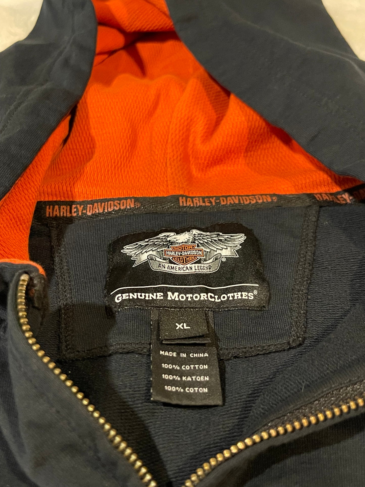 00’s Harley Davidson Zip-Up Hoodie (XL)