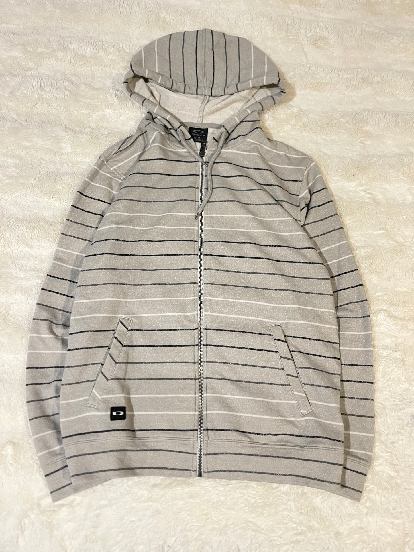 Oakley Striped Zip-Up Hoodie (L)