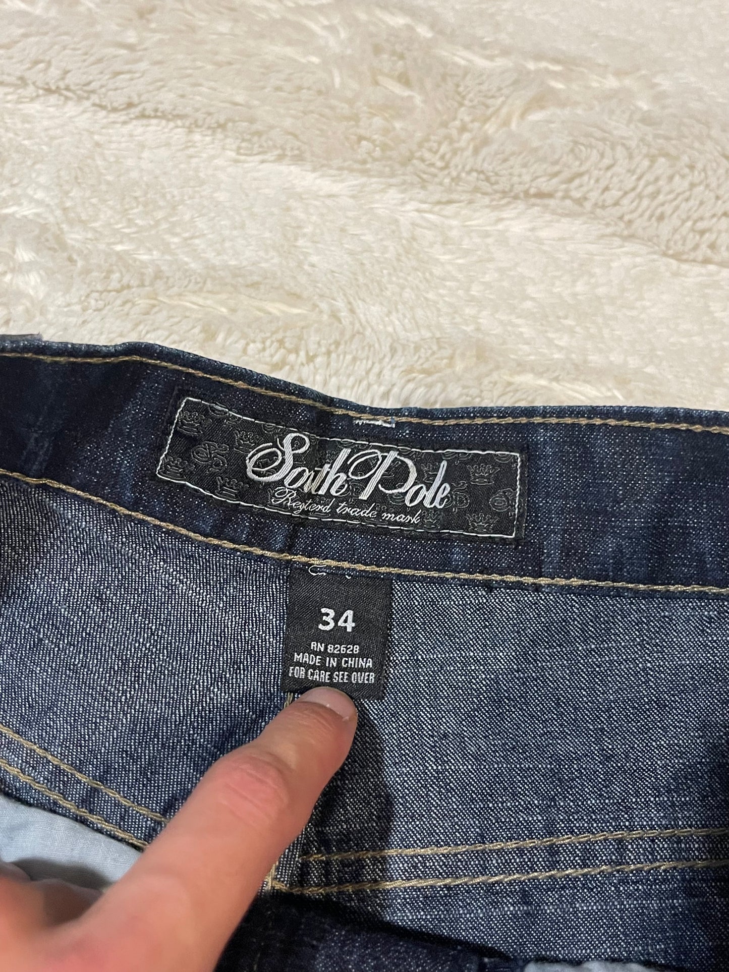 00’s Southpole Embroidered Jeans (34)