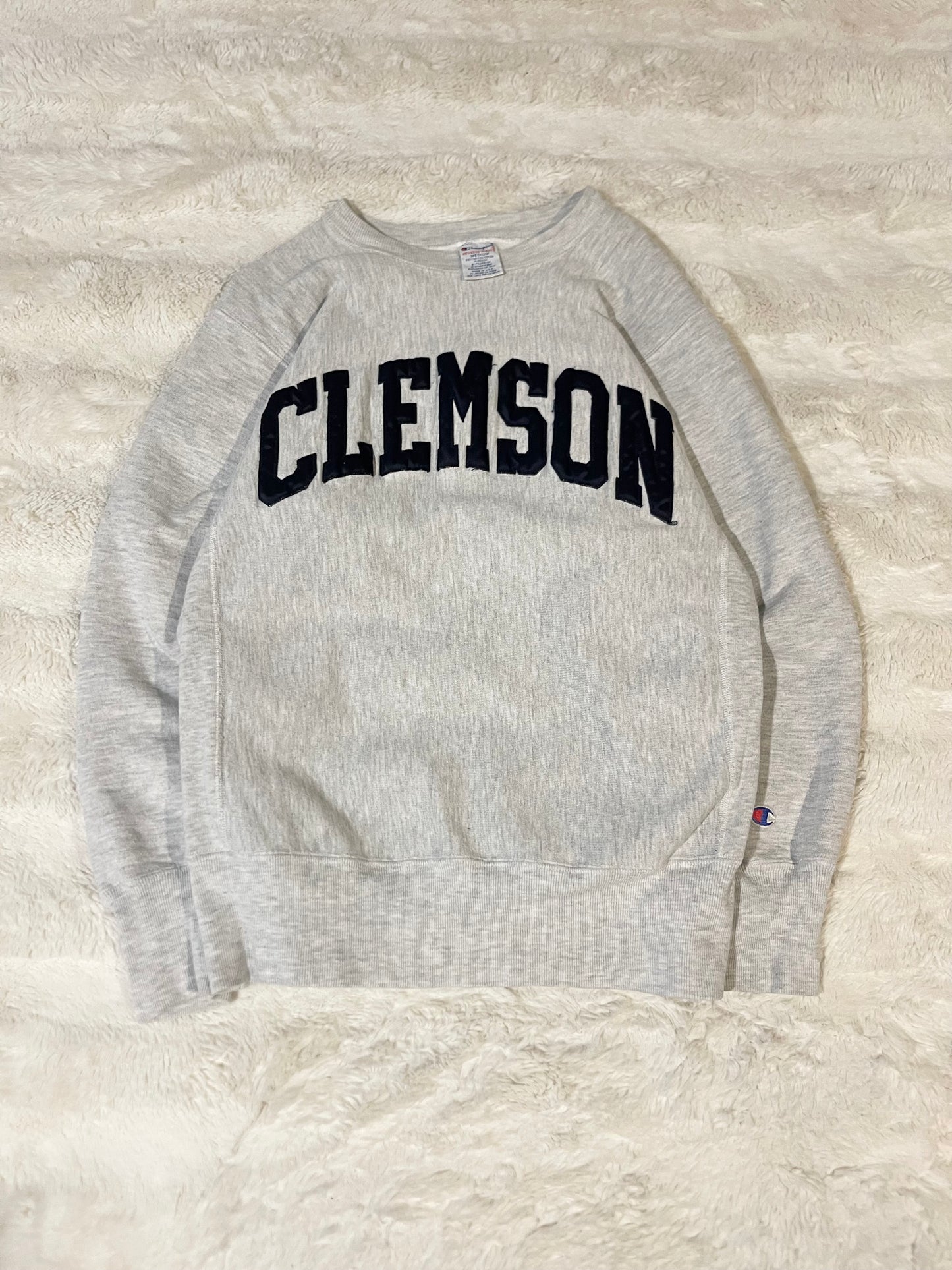 90s Clemson Champion Reverse Weave Crewneck (M)