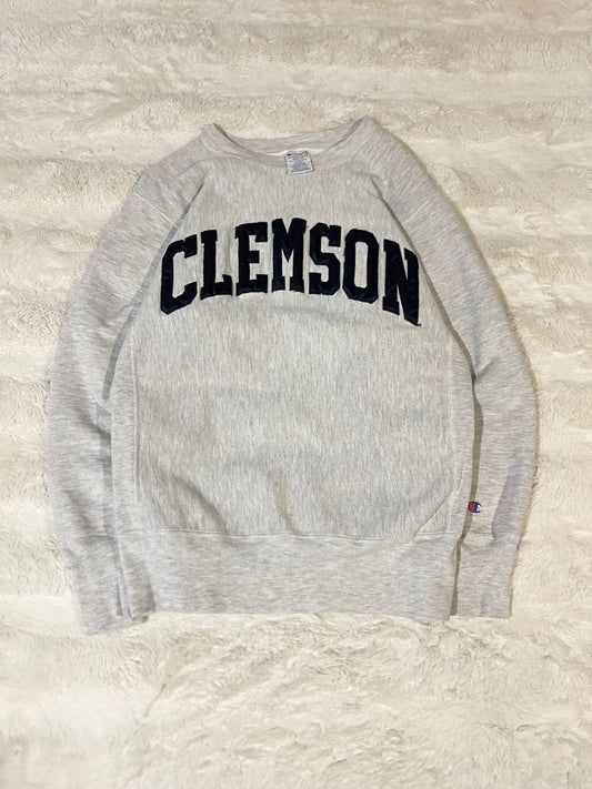 90s Clemson Champion Reverse Weave Crewneck (M)