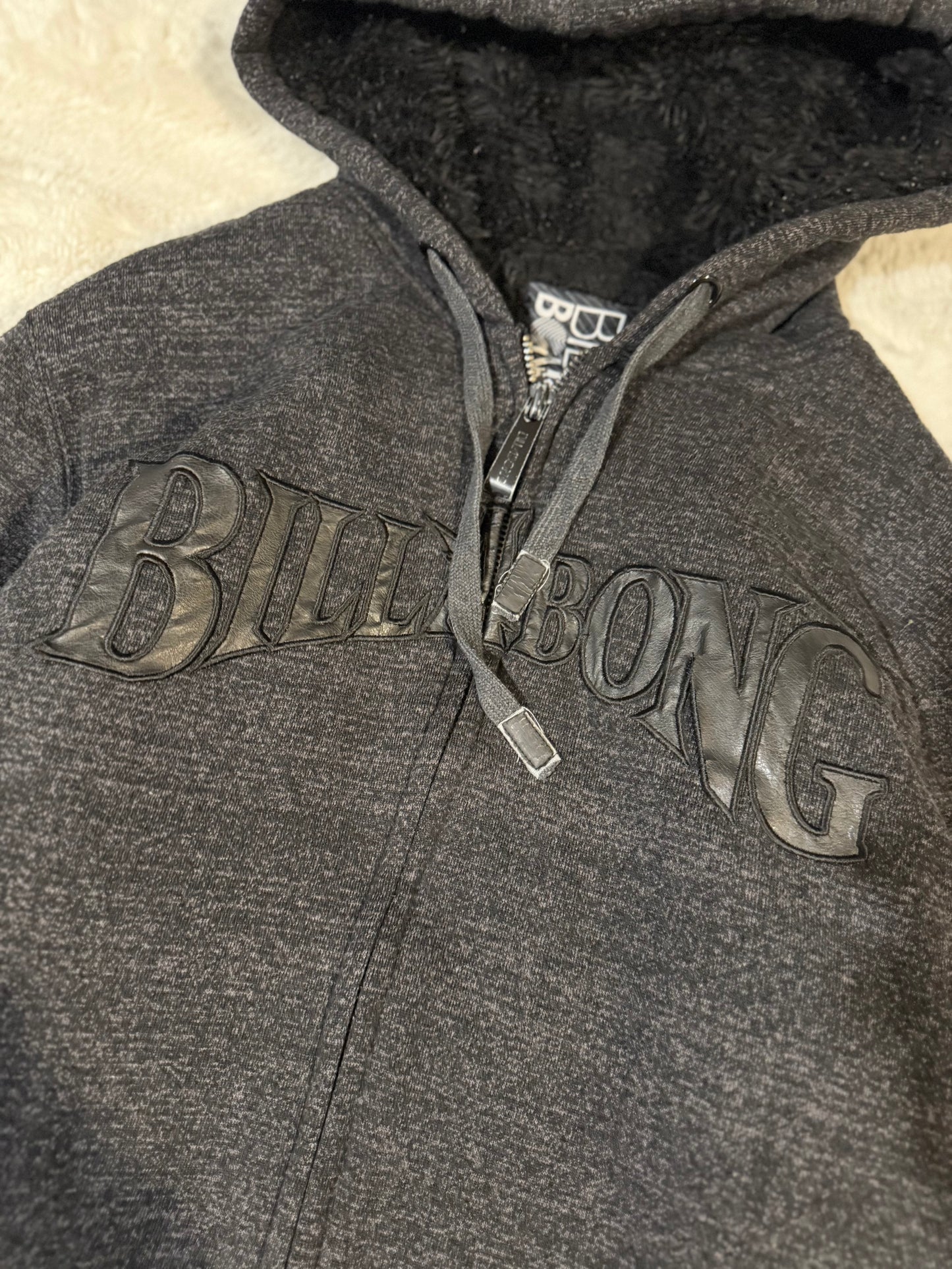 00’s Billabong Fur Lined Zip-Up Hoodie (XL)