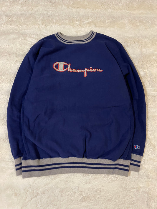 90s Purple Champion Reverse Weave Crewneck (XL)