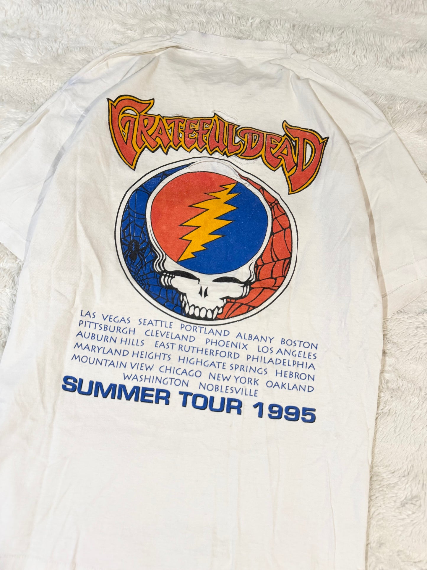 1995 Grateful Dead Summer Tour Thrashed Band Tee (XL)