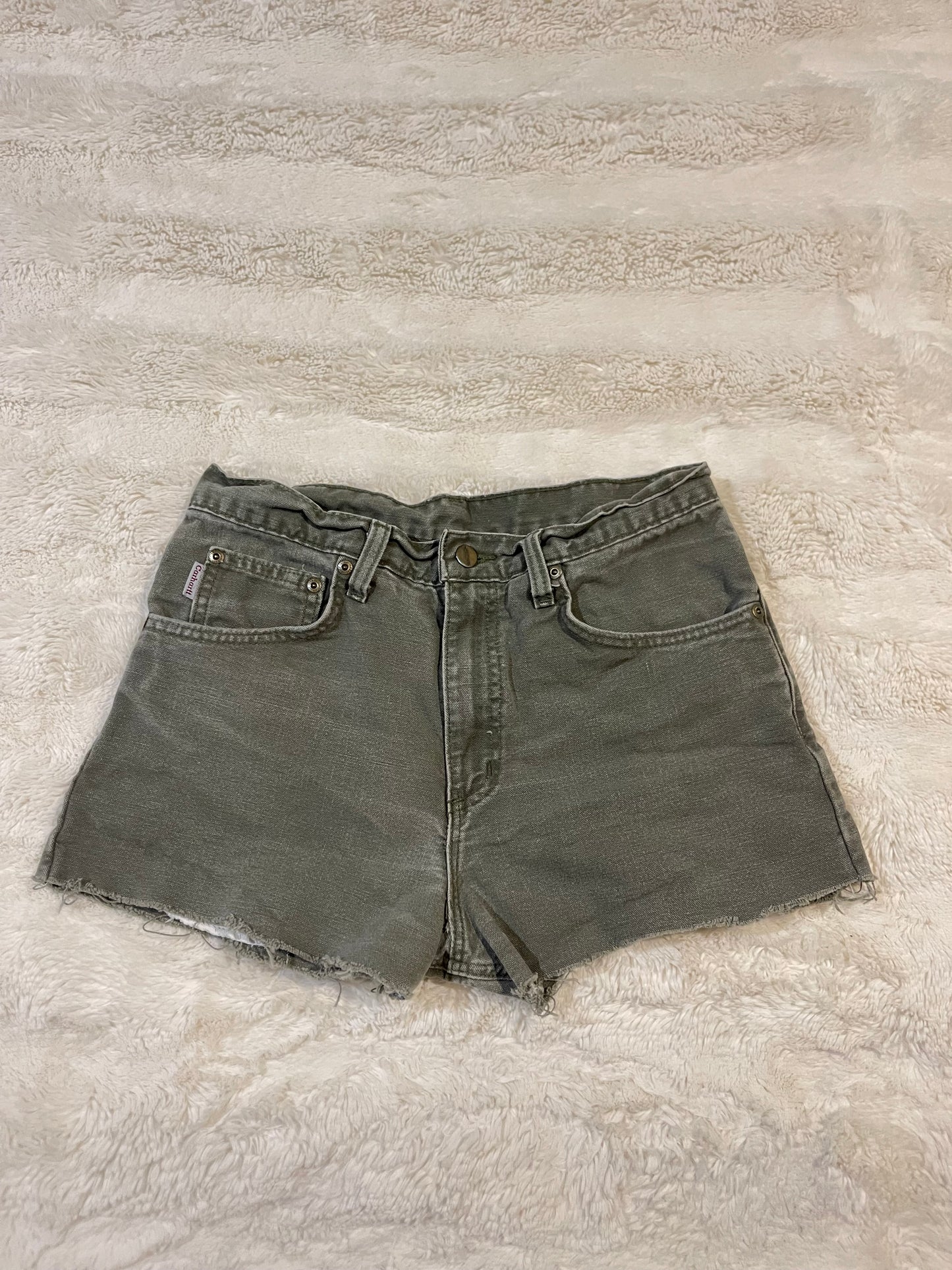 Womens Green Carhartt Shorts (30)