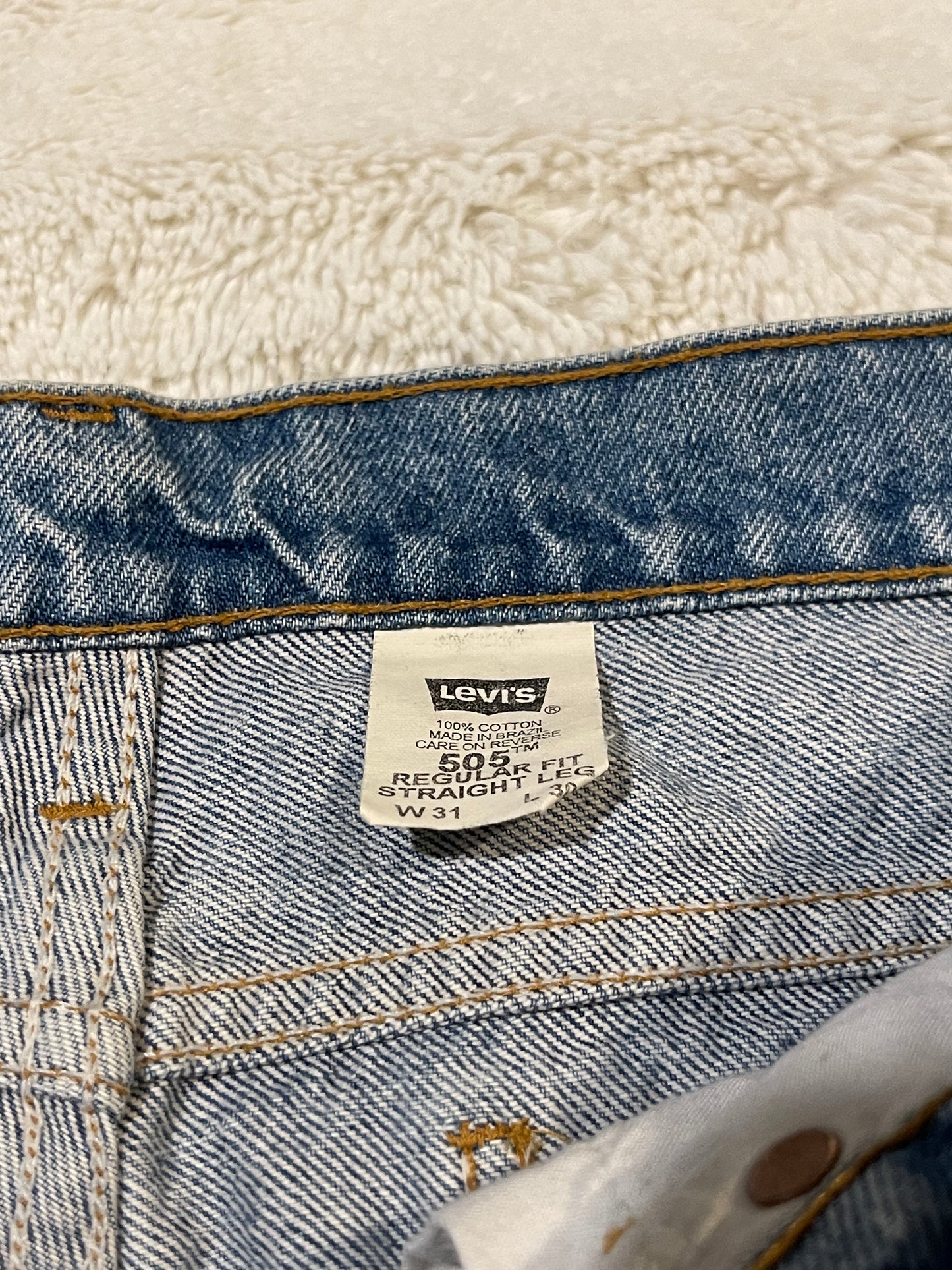 90s Levis 505 ‘Orange Tab Jeans (31x30)