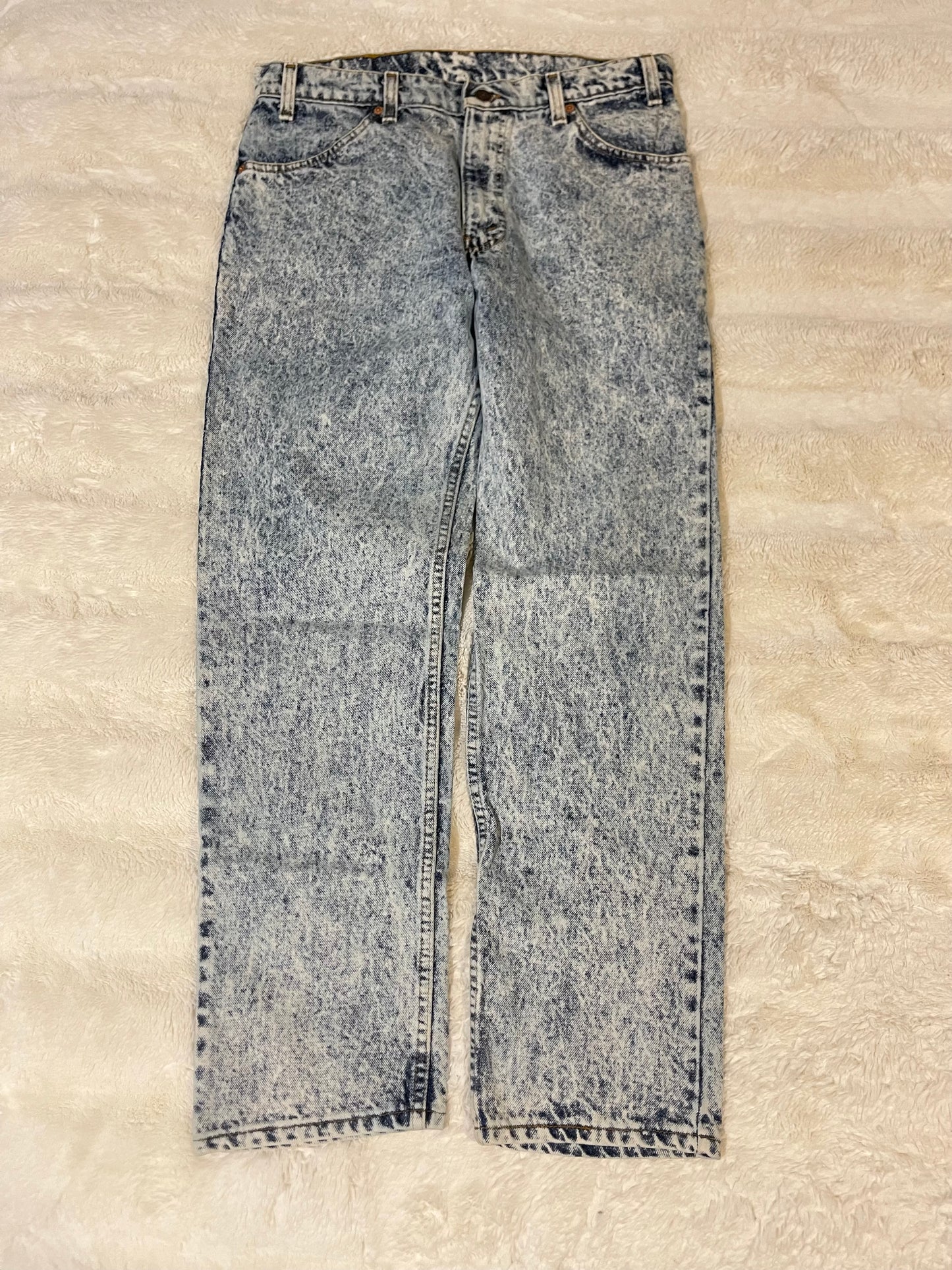 90s Levis 506 ‘Orange Tab’ Stonewashed Jeans (34x30)