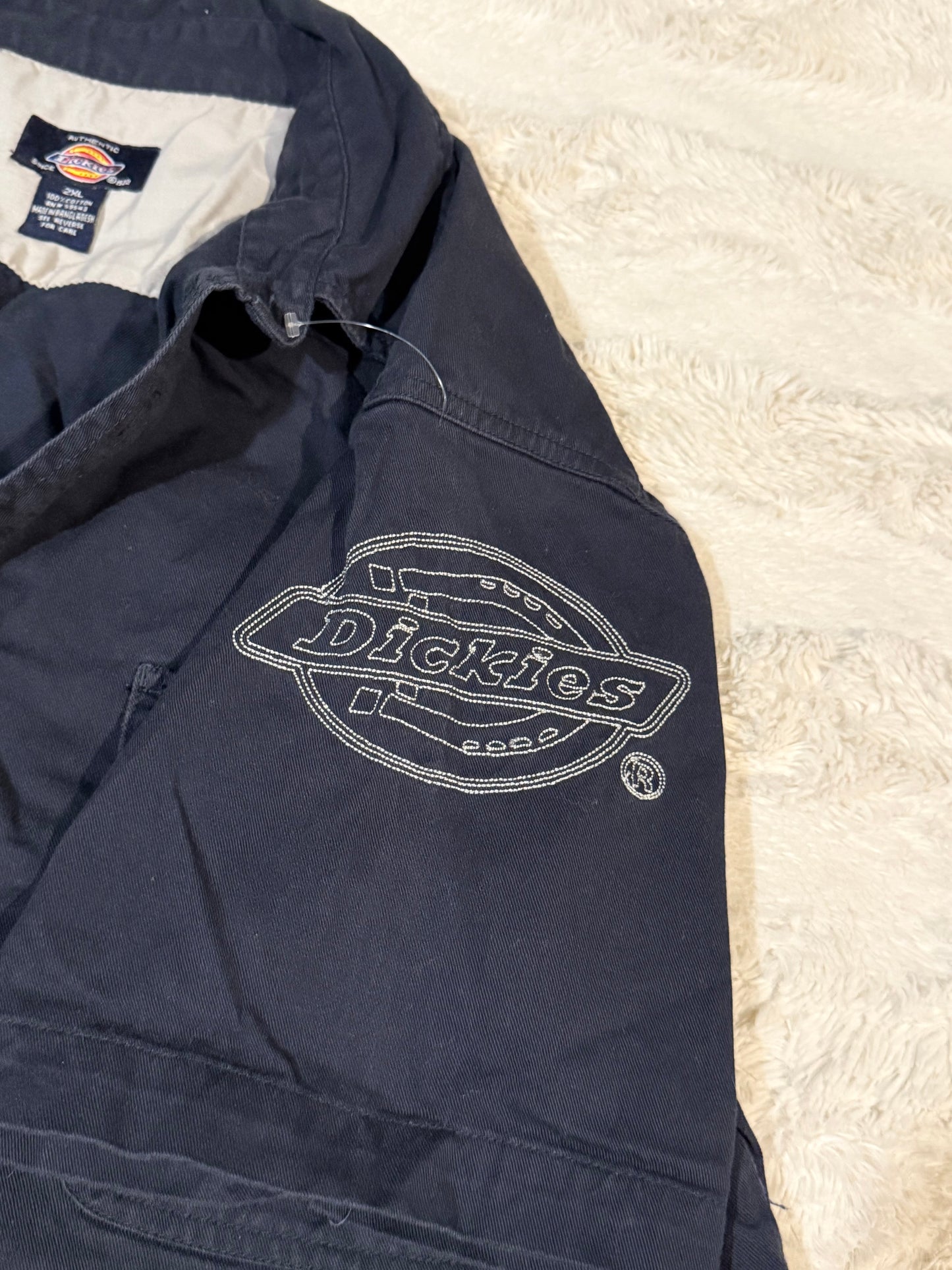 00’s Navy Dickies Button Up Shirt (XXL)