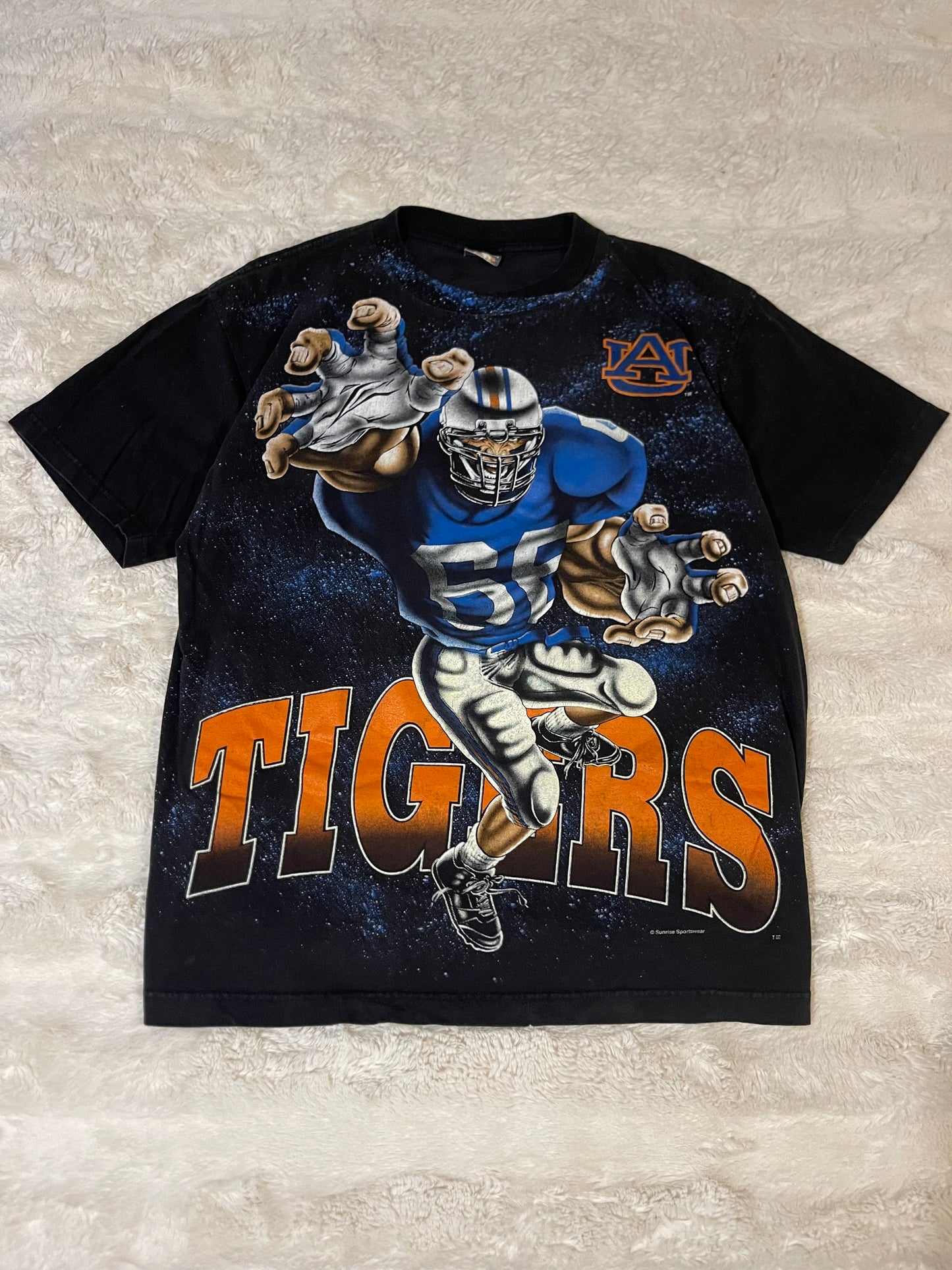 90s Auburn American Thunder Football Tee (XL)