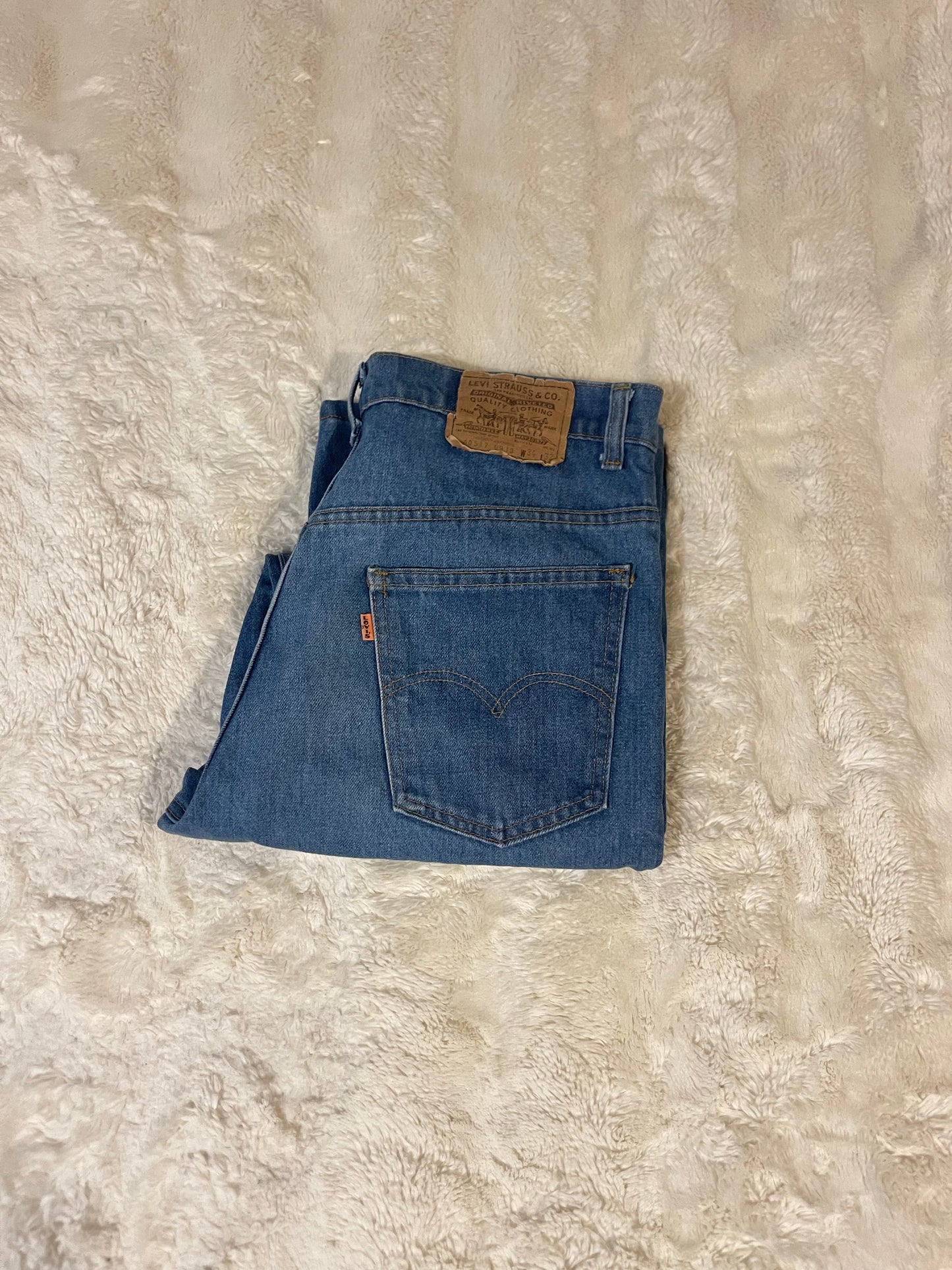 70s Levis 517 ‘Orange Tab’ Flared Jeans (34x32)