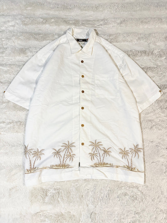 00’s Quiksilver Loop Collar Button Up Shirt (XL)