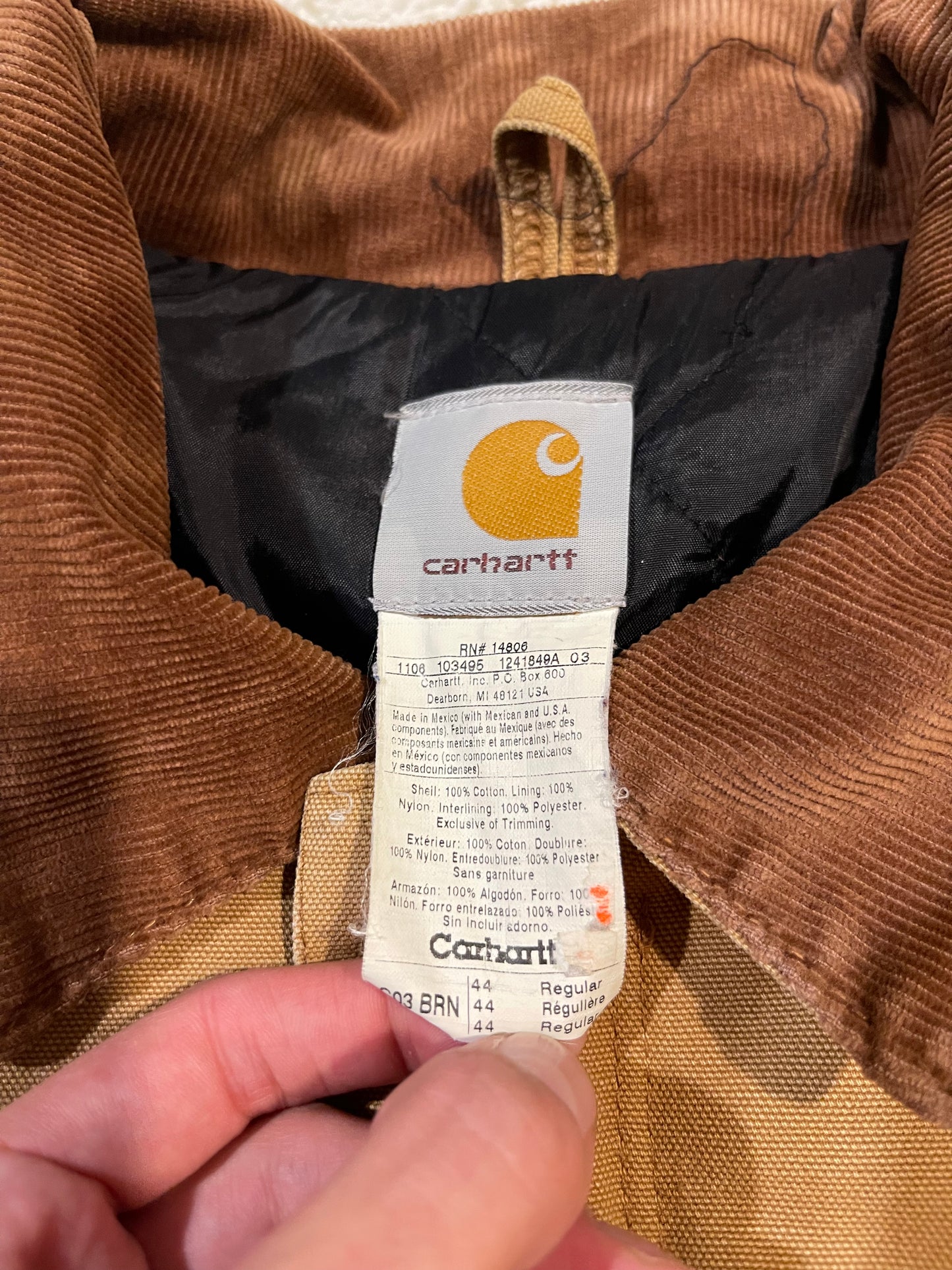 Tan Carhartt Detroit Jacket (XXL)