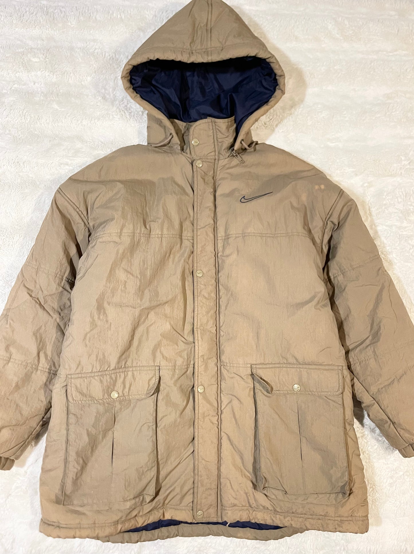 90s Tan Nike Parka (XL)