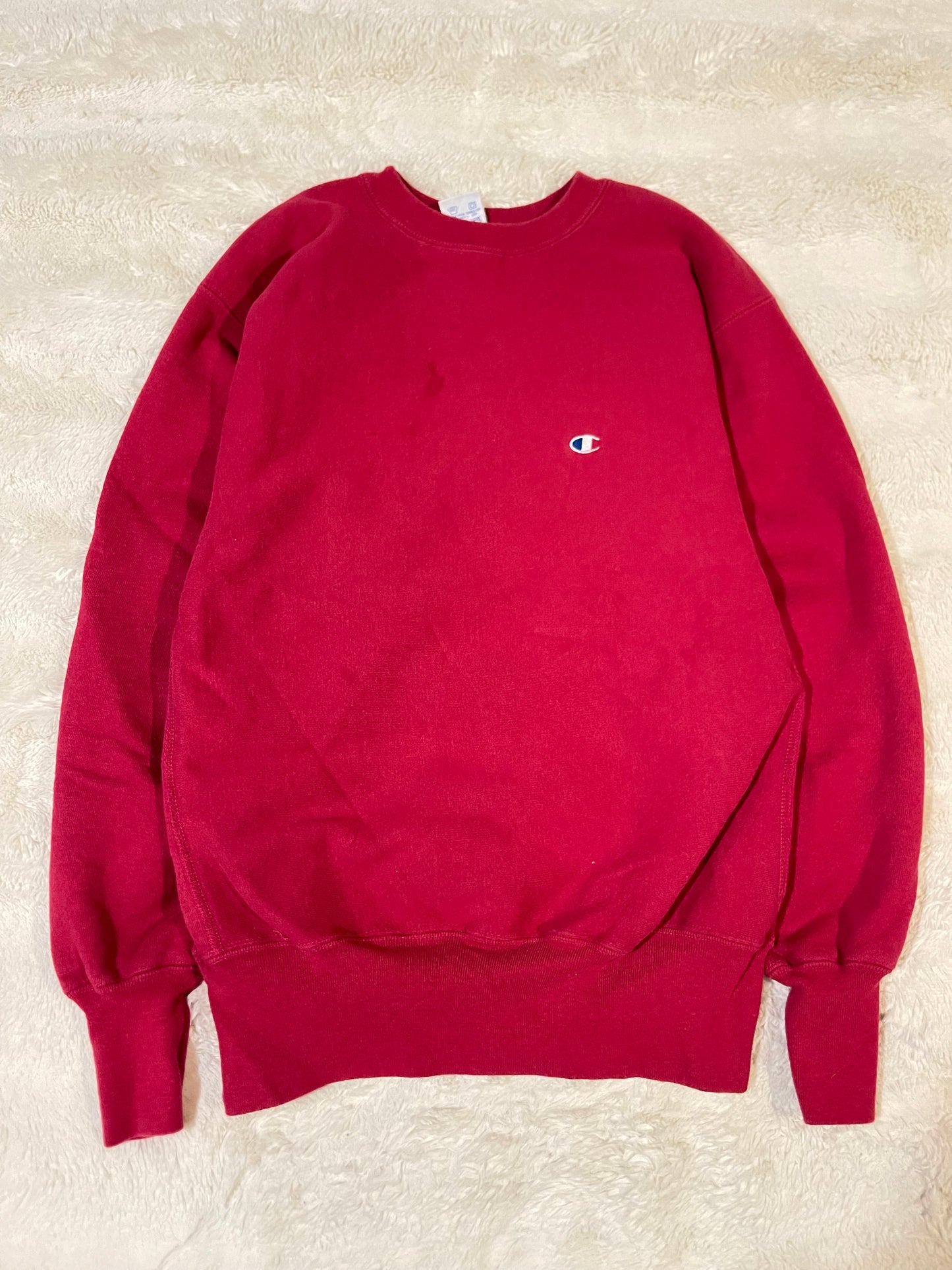 90s Pink Champion Reverse Weave Crewneck (L)