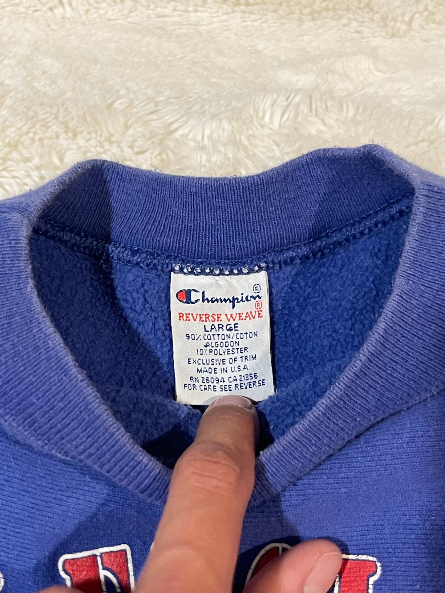 1994 Patriots Champion Reverse Weave Crewneck (L)