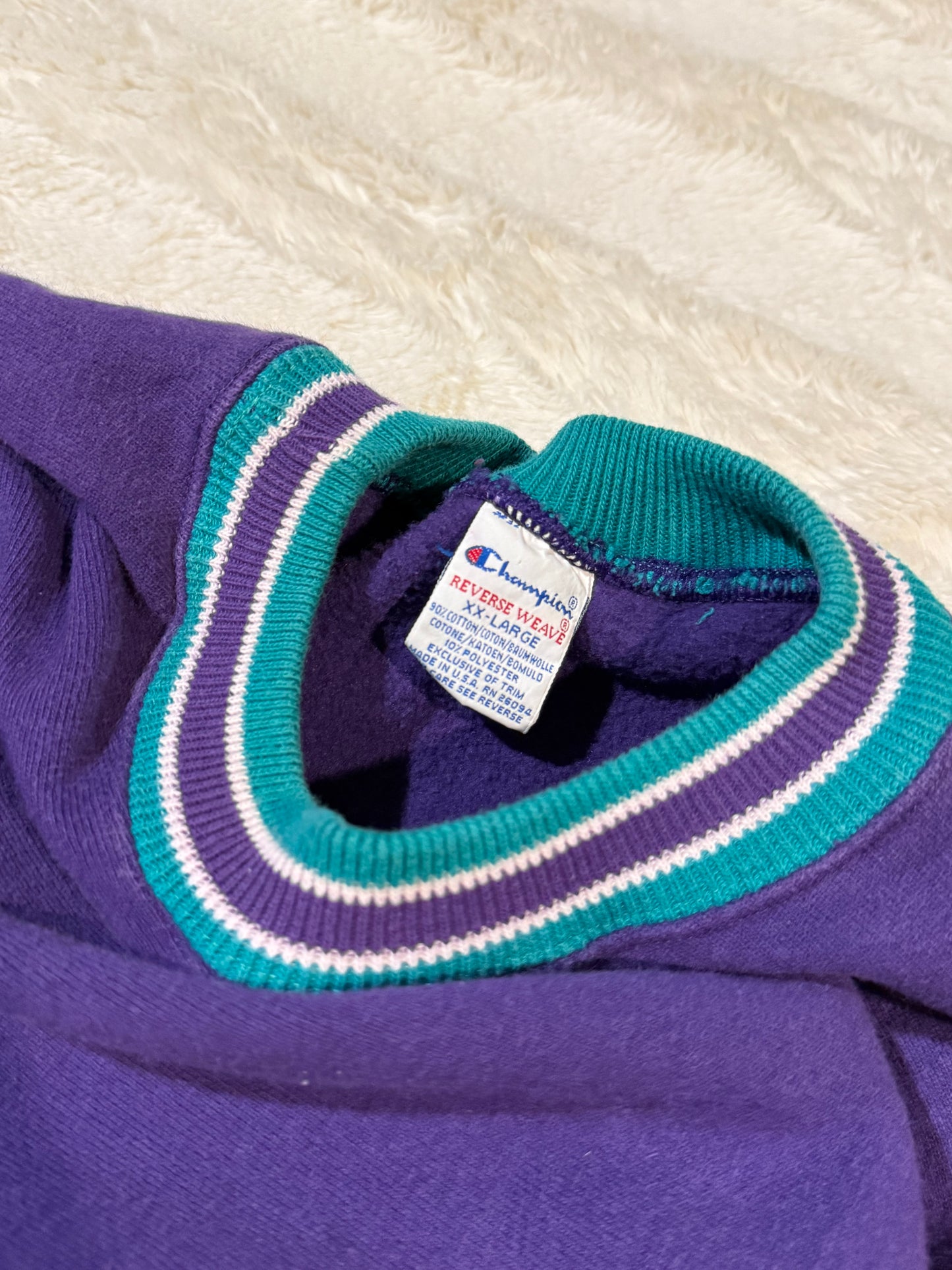 90s Purple Champion Reverse Weave Crewneck (XL)