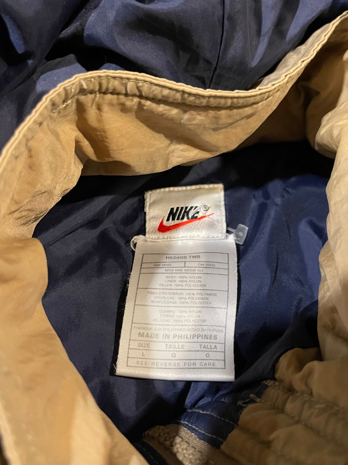 90s Tan Nike Parka (XL)