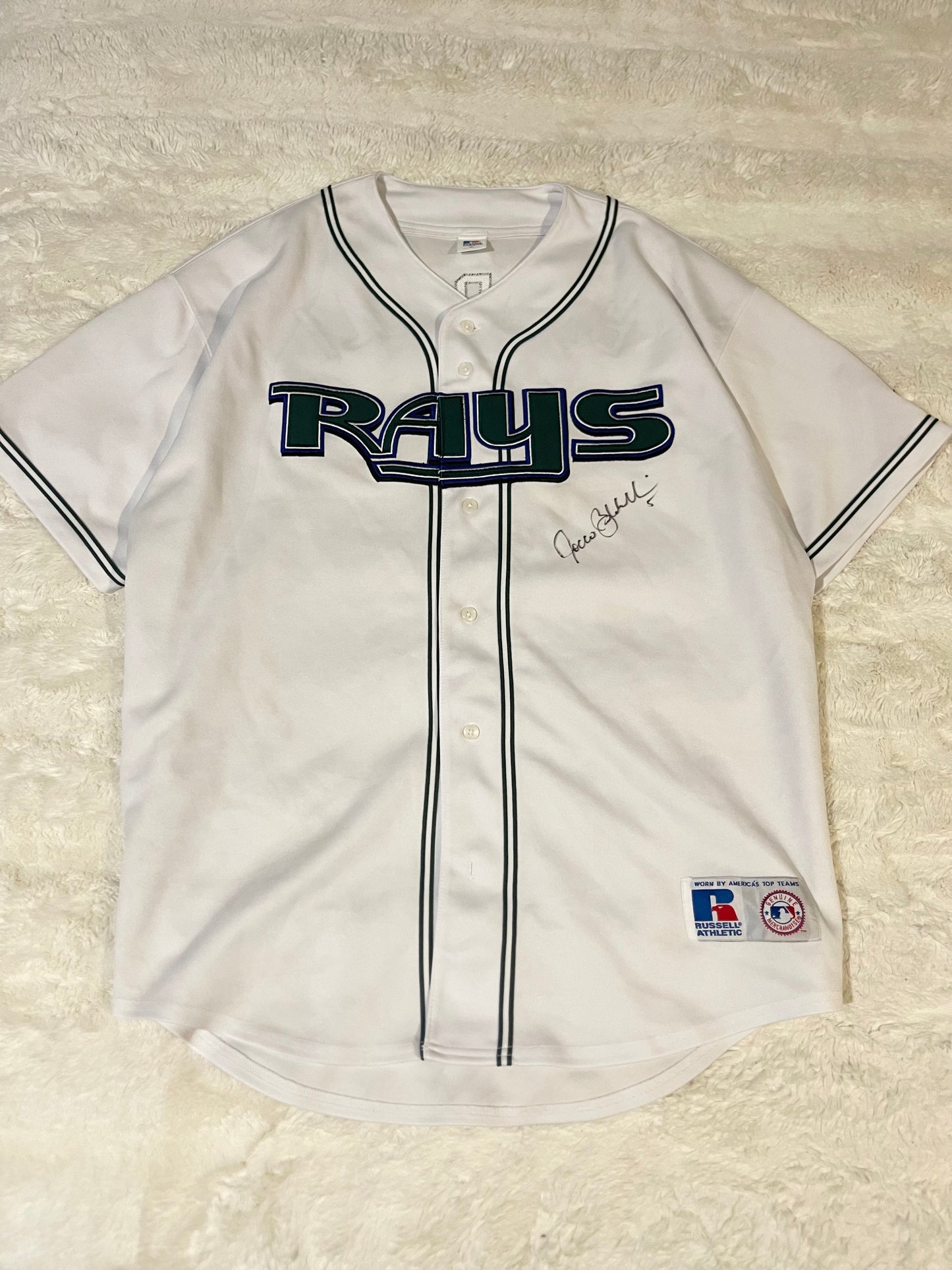 00’s Russell Rocco Baldelli Rays Jersey SIGNED (XL)