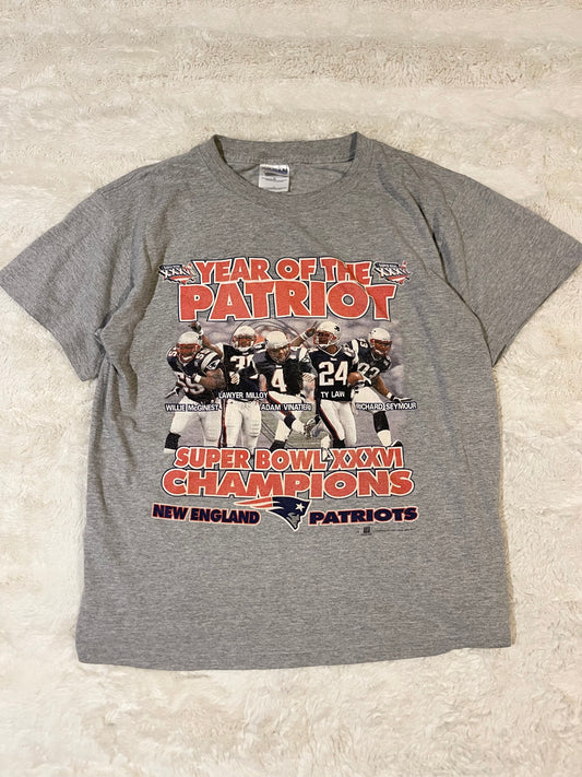 2002 Patriots Champions Tee (L)