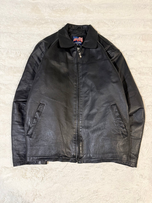 90s USA Leather Jacket (XL)