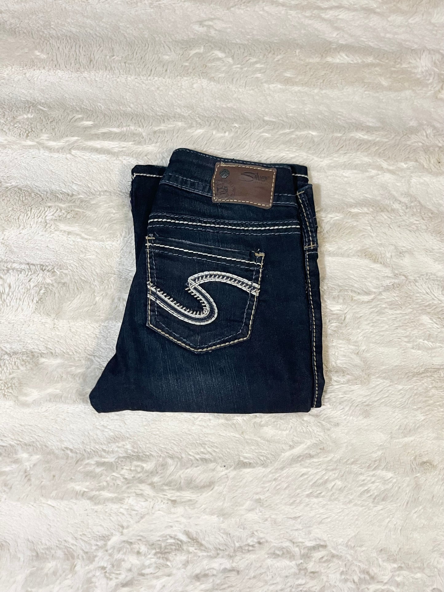 00’s Womens Silver Flared Jeans (26x32)