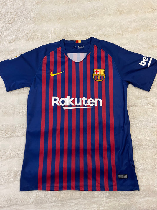 2018 Barcelona Home Soccer Jersey (XL)