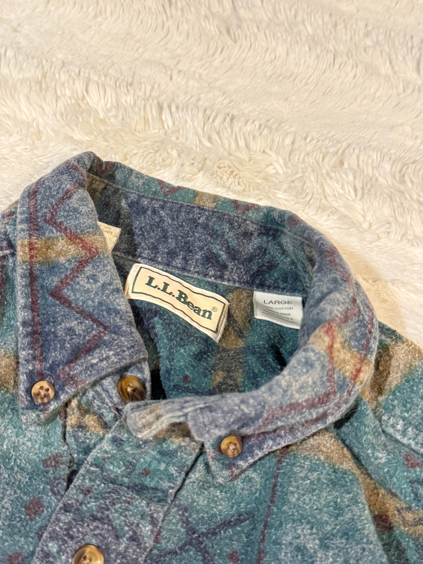 90s LL Bean Aztec Button Up (L)