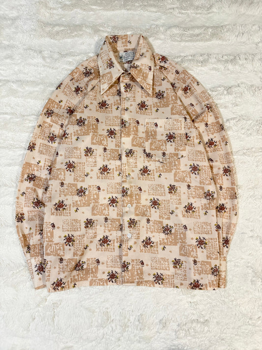 70s KMart Polyester Button Up Shirt (L)