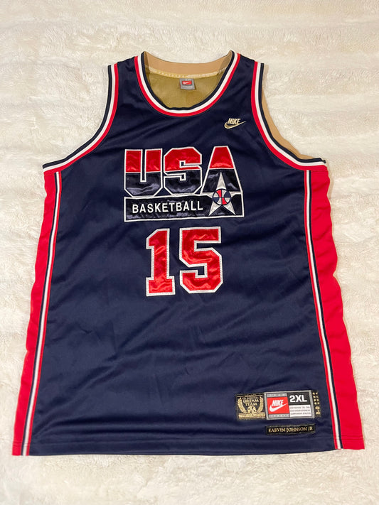 90s Team USA Magic Johnson Nike Jersey (XXL)