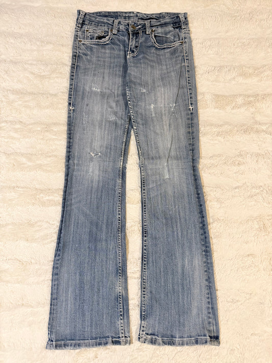 00’s Women’s Cowgirl Tuff Flared Jeans (28x33)